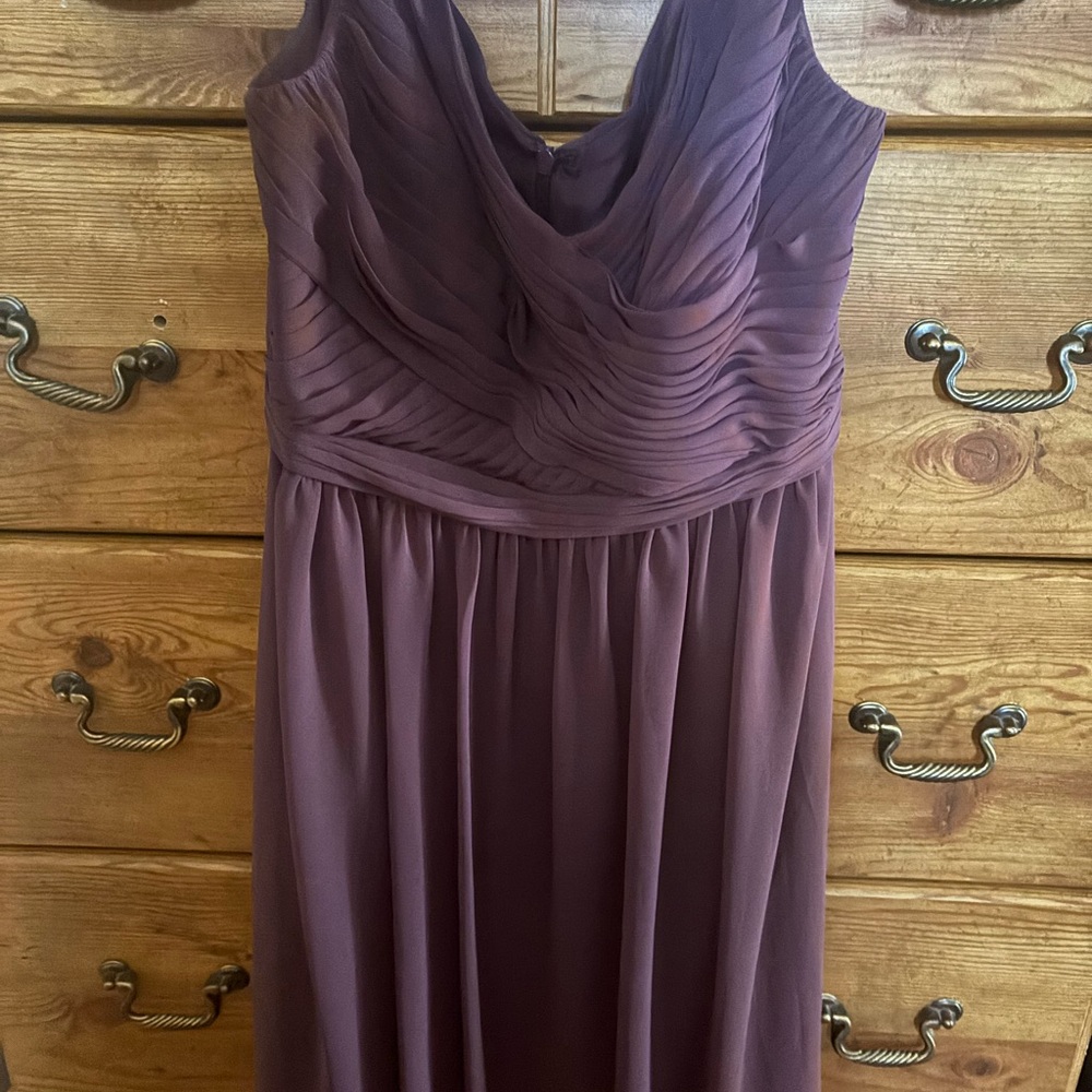 David's Bridal Plum Maxi Dress
